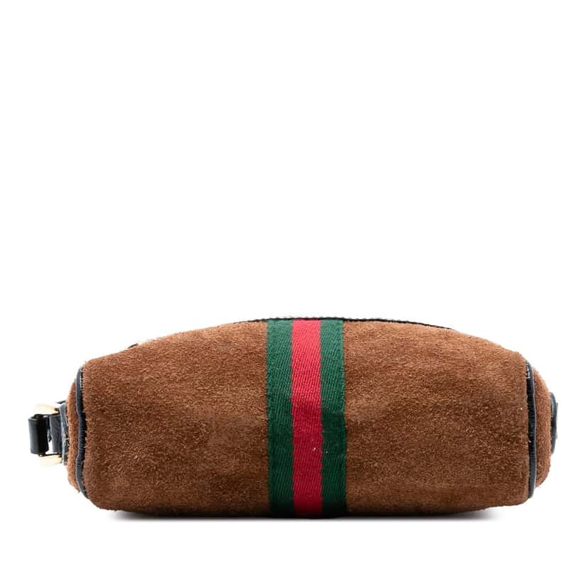 Gucci Mini Suede Web Ophidia Crossbody Brown Leather Very good condition - Inside View