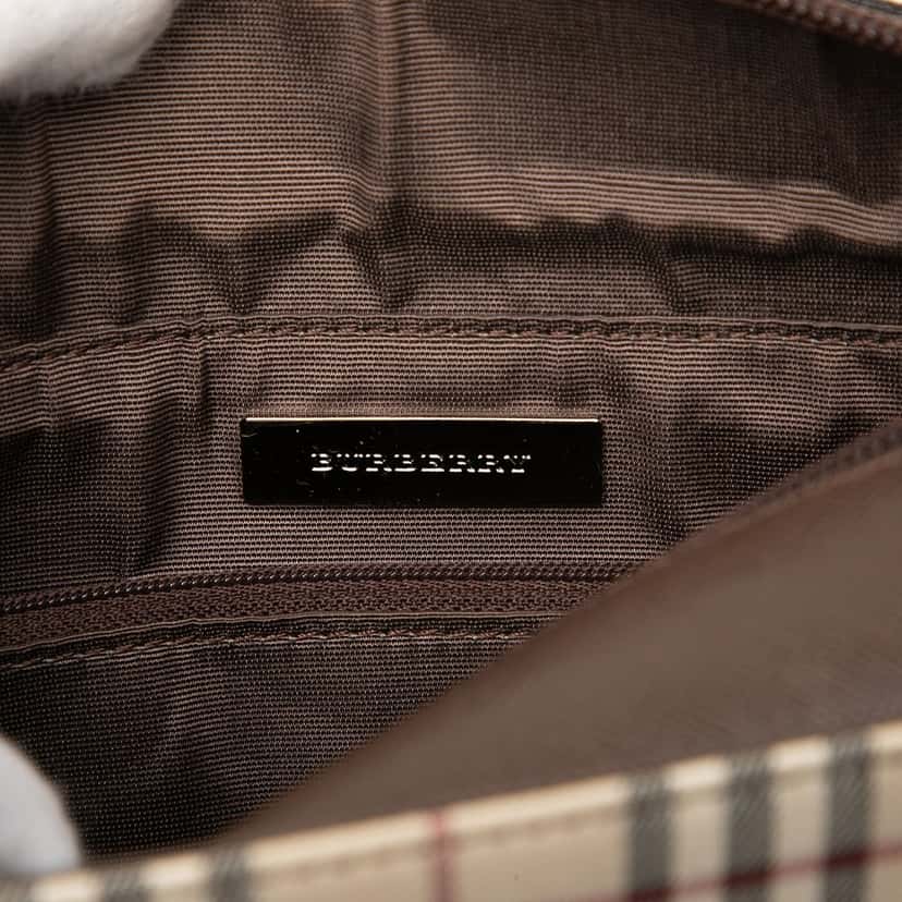 Burberry House Check Canvas Handbag Beige Very good condition - Box View