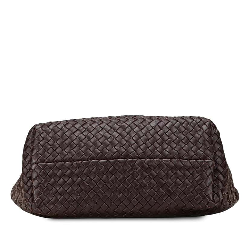 Bottega Veneta Lambskin Intreccio Cabat Tote Brown Leather Very good condition - Inside View