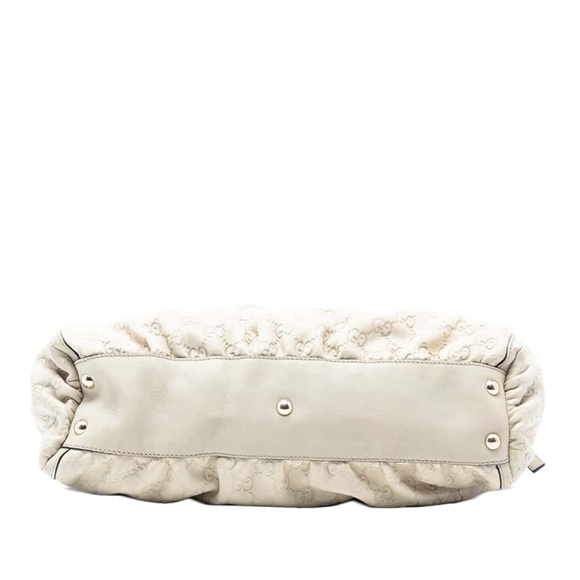 Gucci Guccissima Abbey D Ring Tote White Leather Very good condition - Inside View