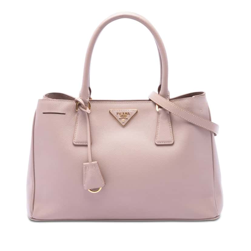 Prada Medium Saffiano Lux Galleria Tote Pink Leather Very good condition - Front View