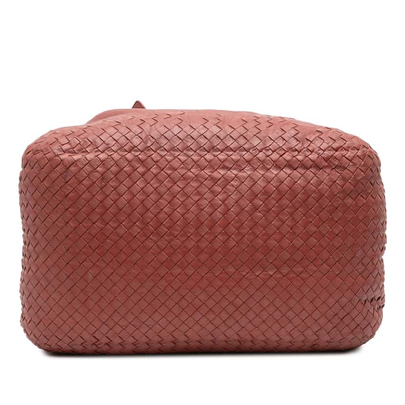 Bottega Veneta Large Intrecciato Trimmed Nappa Cesta Tote Red Leather Very good condition - Inside View