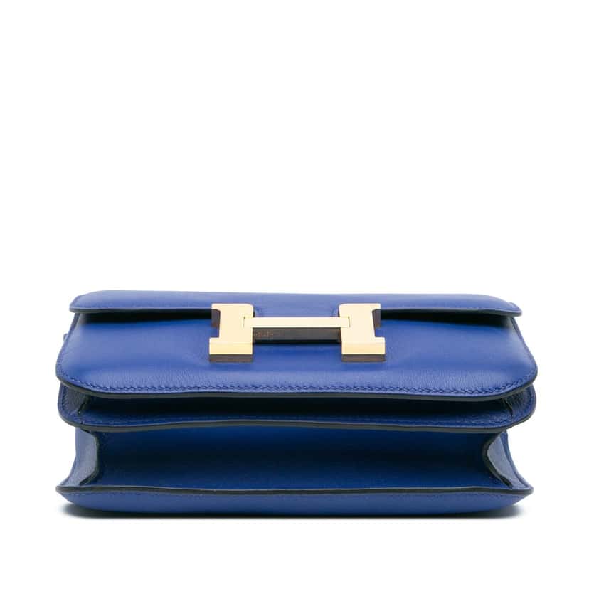 Hermès Mini Swift Constance 18 Blue Leather Very good condition - Inside View