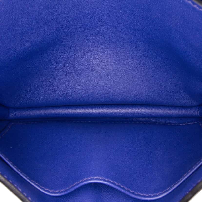 Hermès Mini Swift Constance 18 Blue Leather Very good condition - Box View