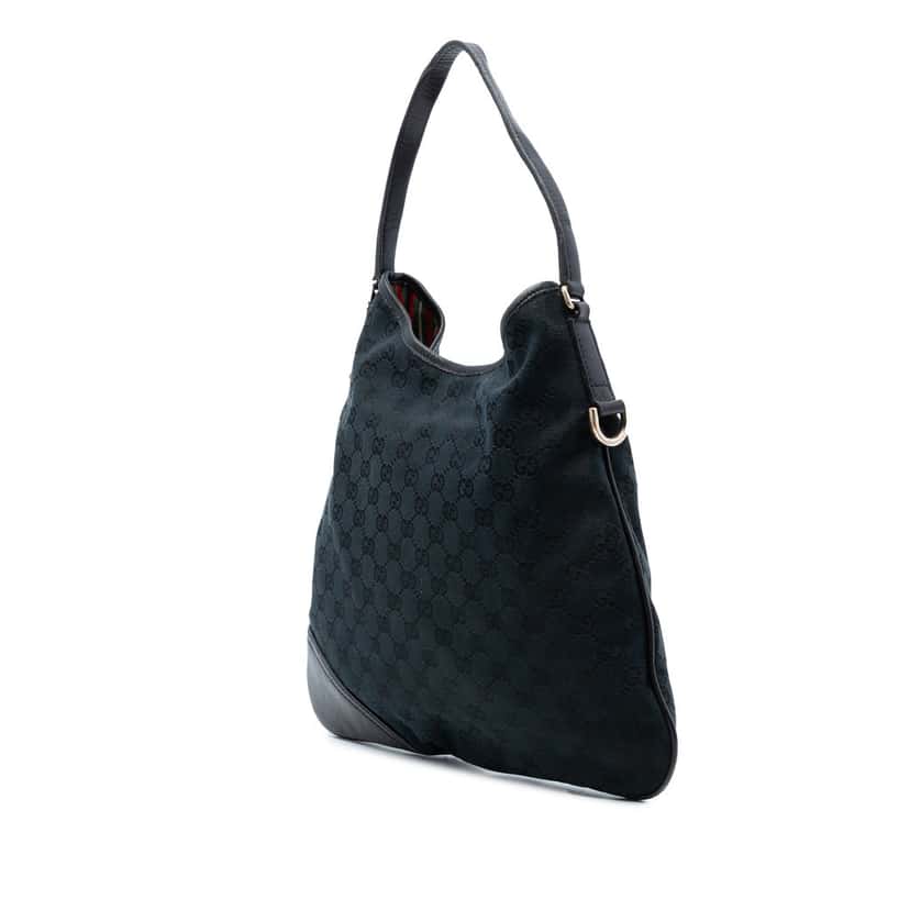 Gucci GG Canvas New Britt Hobo Blue Very good condition - Back View