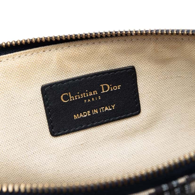 Dior Oblique Canvas Clutch Blue Very good condition - Box View