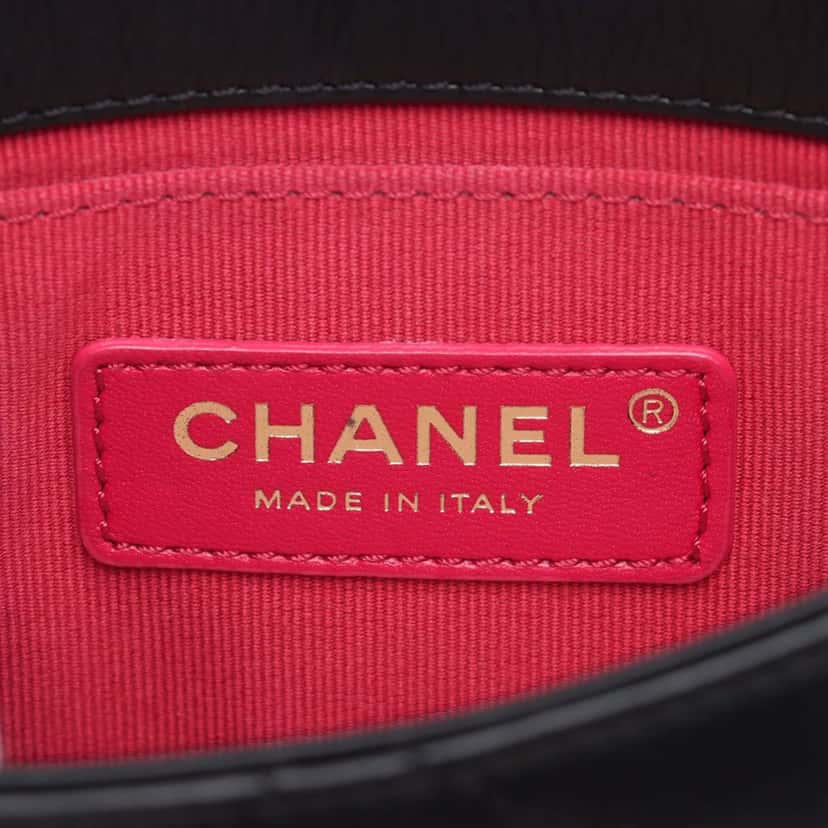 Chanel Small Quilted Calfskin Framing Chain Flap Black Leather Very good condition - Box View