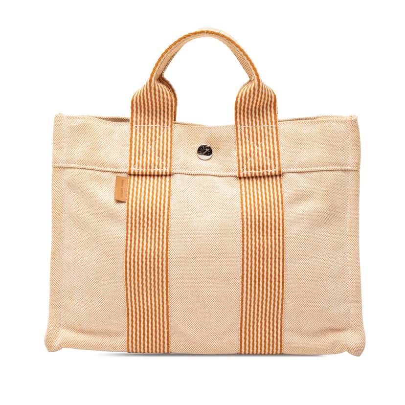 Hermès Canvas Fourre Tout PM Brown Very good condition - Front View