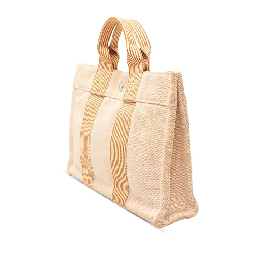 Hermès Canvas Fourre Tout PM Brown Very good condition - Back View