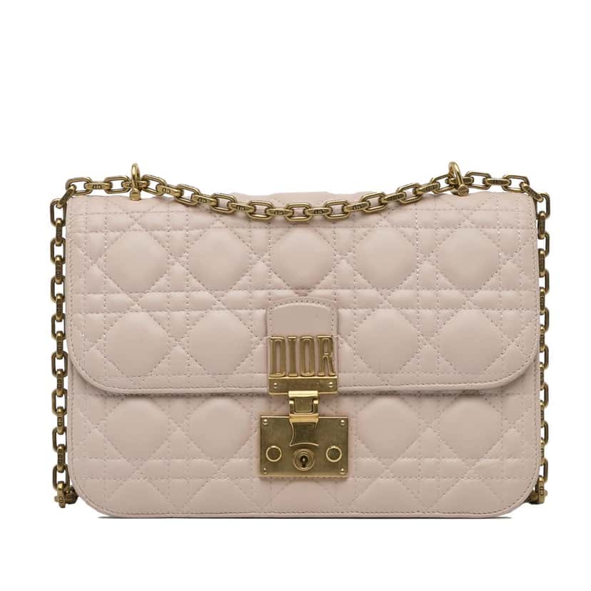 Dior Cannage Dioraddict Crossbody Pink Leather Very good condition - Front View
