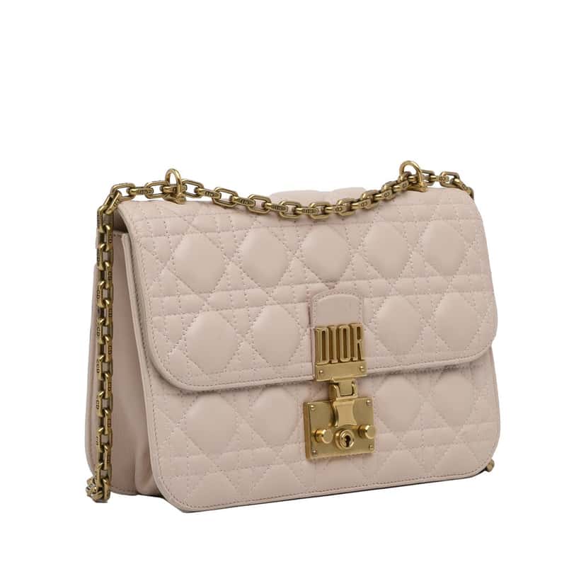 Dior Cannage Dioraddict Crossbody Pink Leather Very good condition - Back View