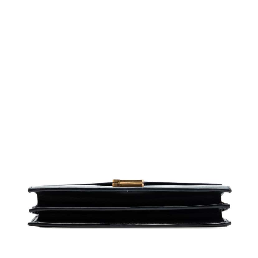 Saint Laurent Smooth Calfskin Monogram Cassandra Clasp Bag Black Leather Very good condition - Inside View