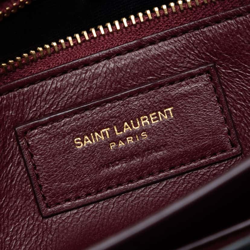 Saint Laurent Smooth Calfskin Monogram Cassandra Clasp Bag Black Leather Very good condition - Box View