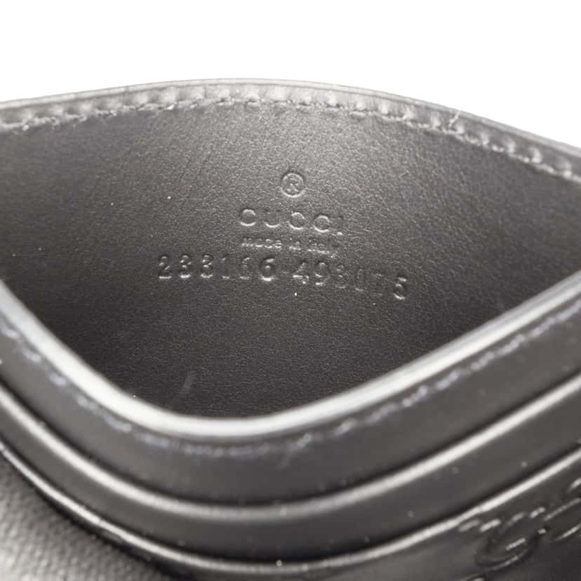Gucci Guccissima Card Holder Black Leather Never worn - Box View