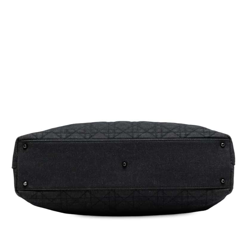 Dior Extra Large Denim Cannage Acrylic Lady Dior Black Very good condition - Inside View