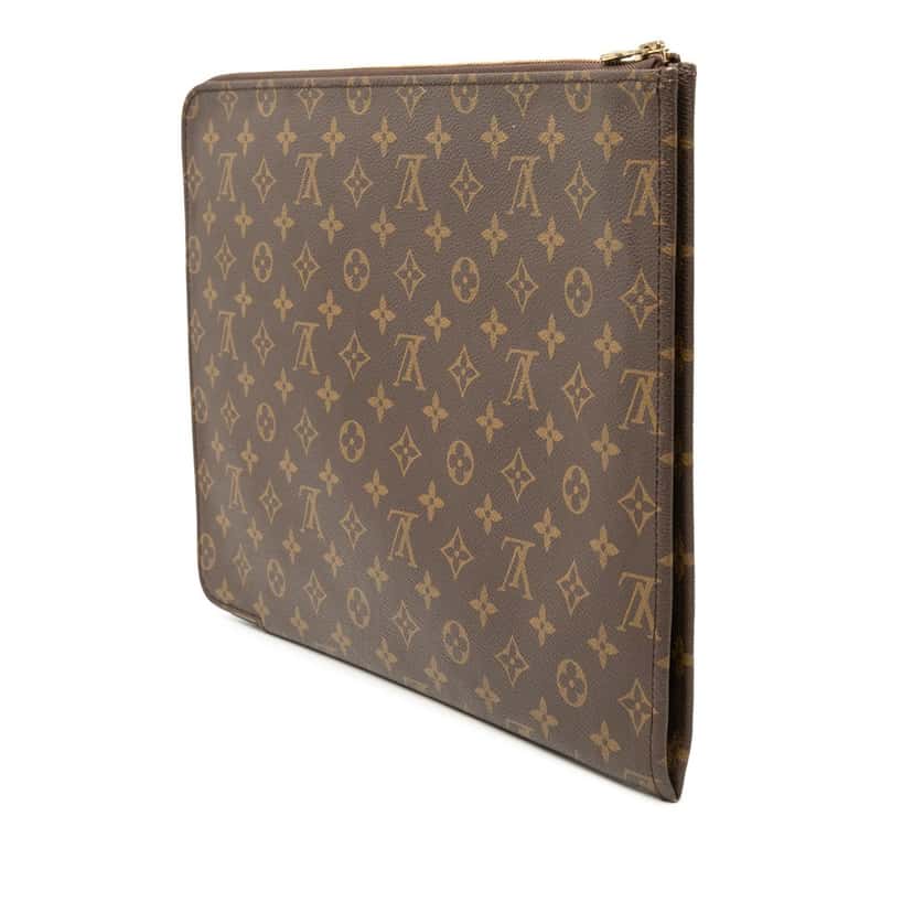 Louis Vuitton Monogram Poche Documents Portfolio Brown Very good condition - Back View