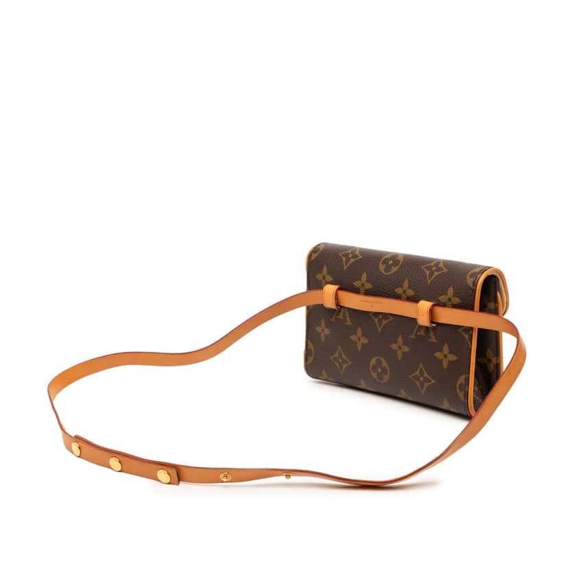 Louis Vuitton Monogram Pochette Florentine Brown Very good condition - Back View