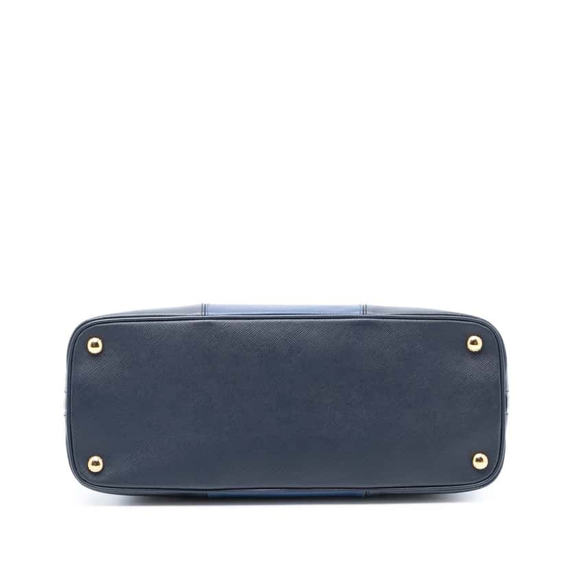 Prada Medium Bicolor Saffiano Lux Promenade Satchel Blue Leather Very good condition - Inside View