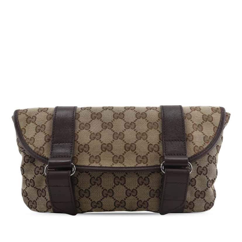 Gucci GG Canvas Belt Bag Beige Very good condition - Front View