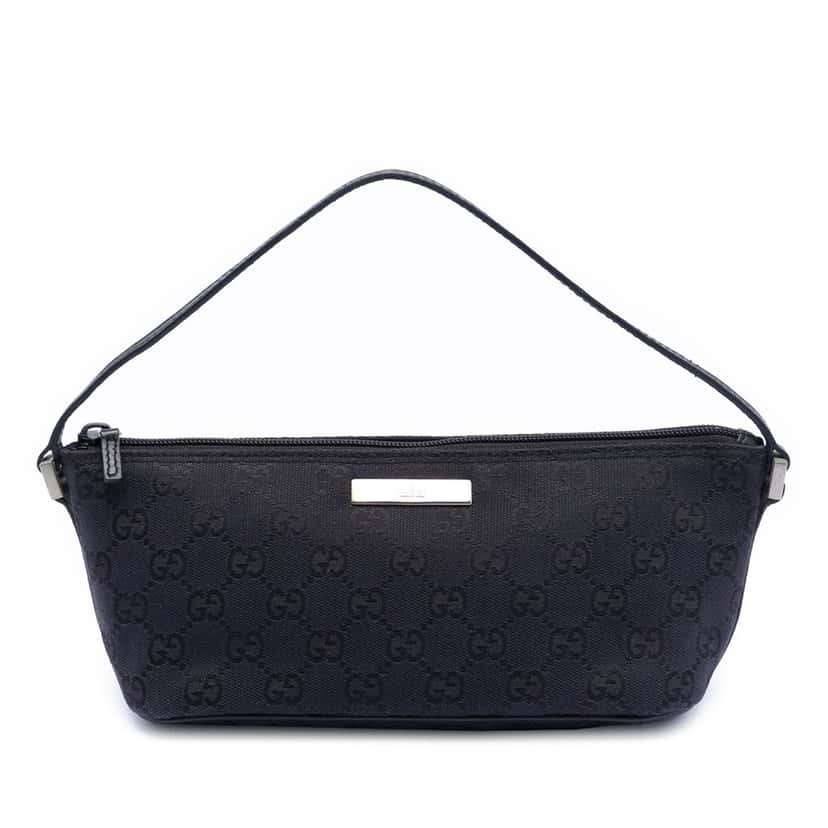 Gucci GG Canvas Boat Black Very good condition - Front View