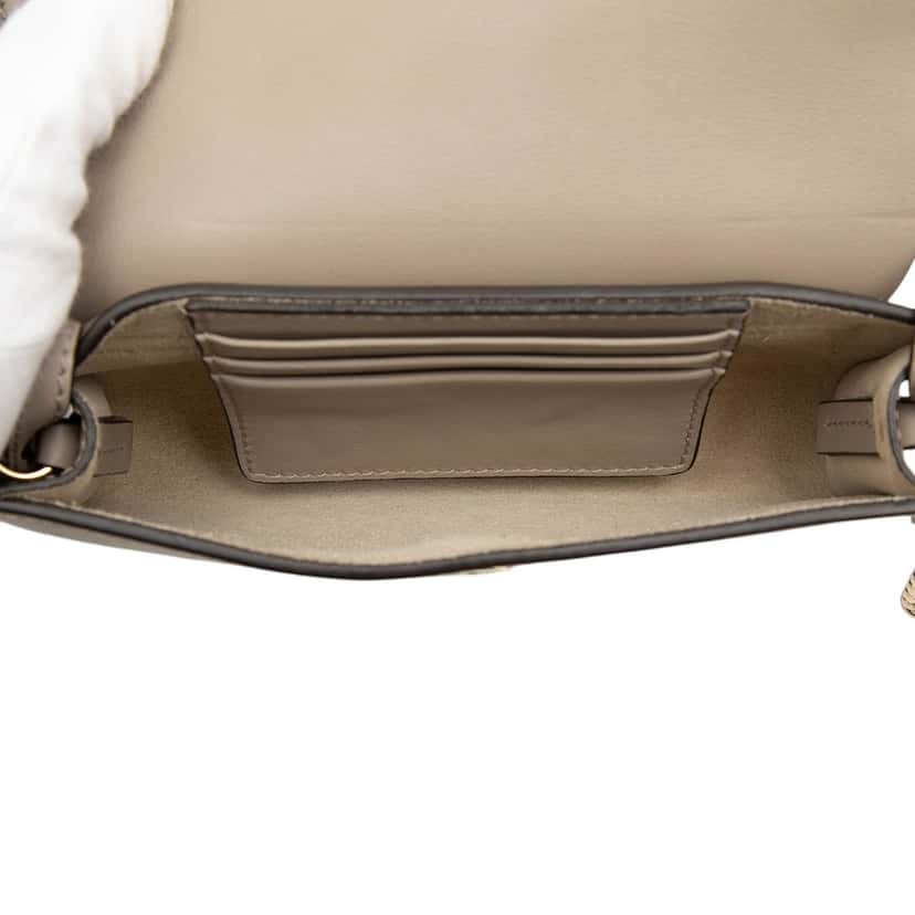 Chloé Mini Calfskin and Suede Faye Chain Crossbody Brown Leather Very good condition - Model View