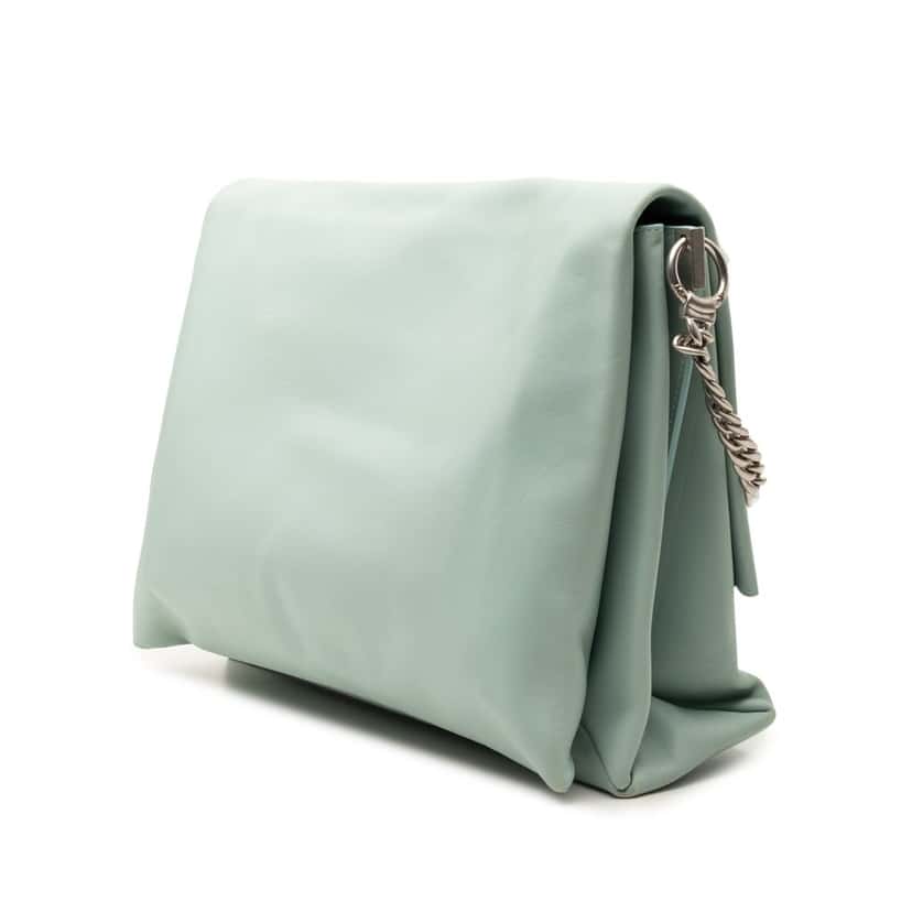 Celine Leather Blade Chain Shoulder Bag Blue Leather Very good condition - Back View