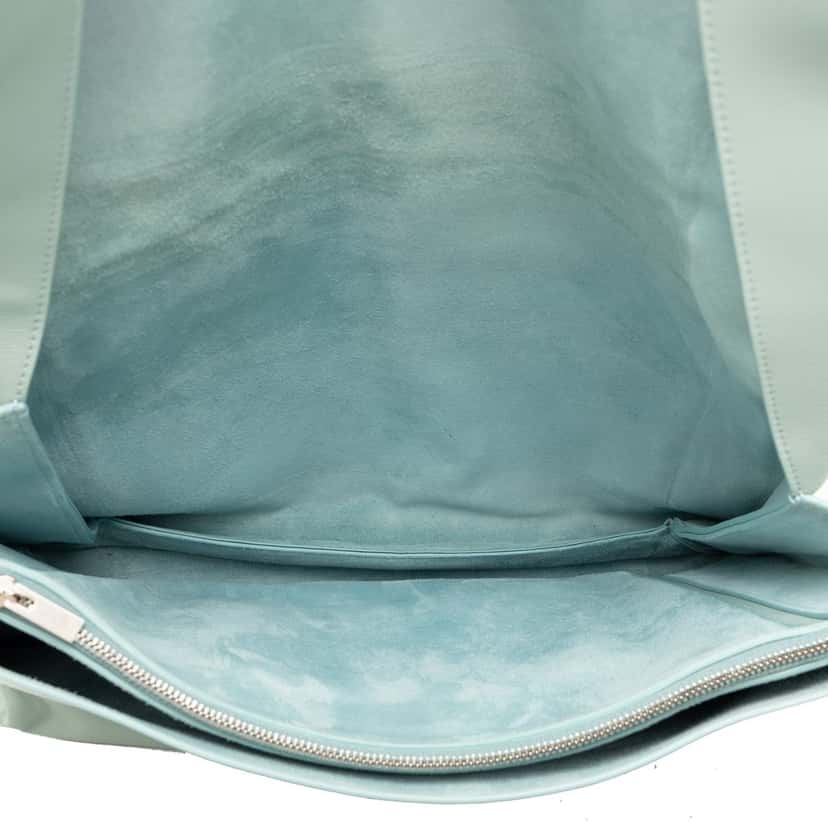 Celine Leather Blade Chain Shoulder Bag Blue Leather Very good condition - Model View