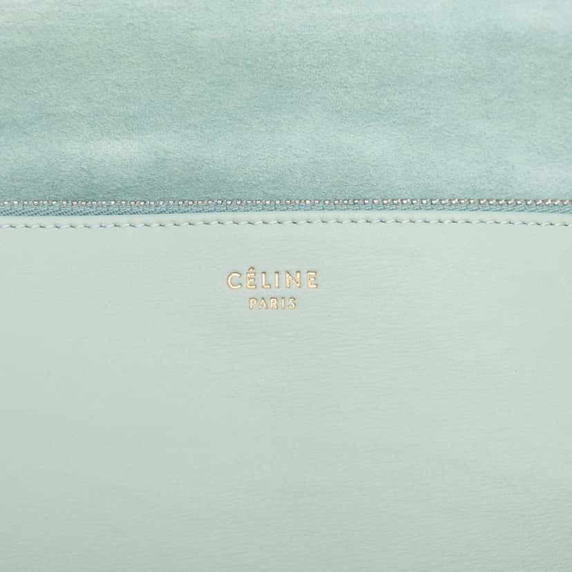 Celine Leather Blade Chain Shoulder Bag Blue Leather Very good condition - Box View