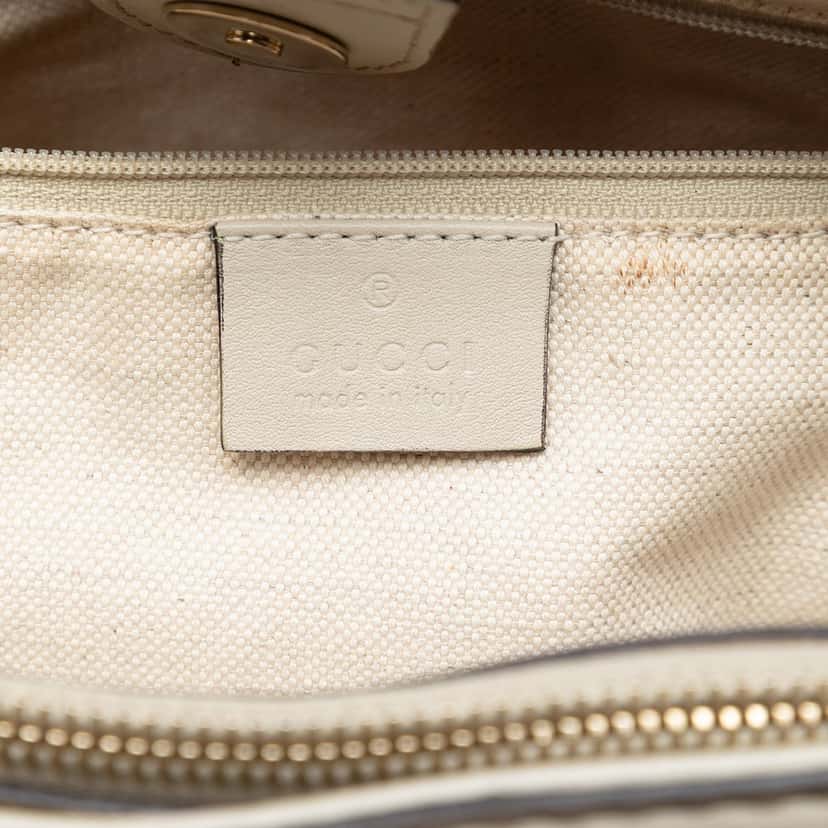 Gucci Guccissima Sukey Tote White Leather Very good condition - Box View