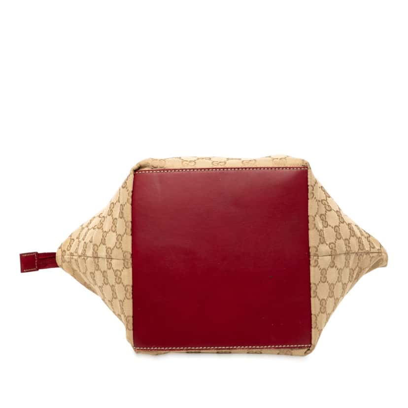 Gucci GG Canvas Web Handbag Beige Very good condition - Inside View