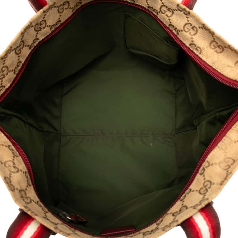 Gucci GG Canvas Web Handbag Beige Very good condition - Model View