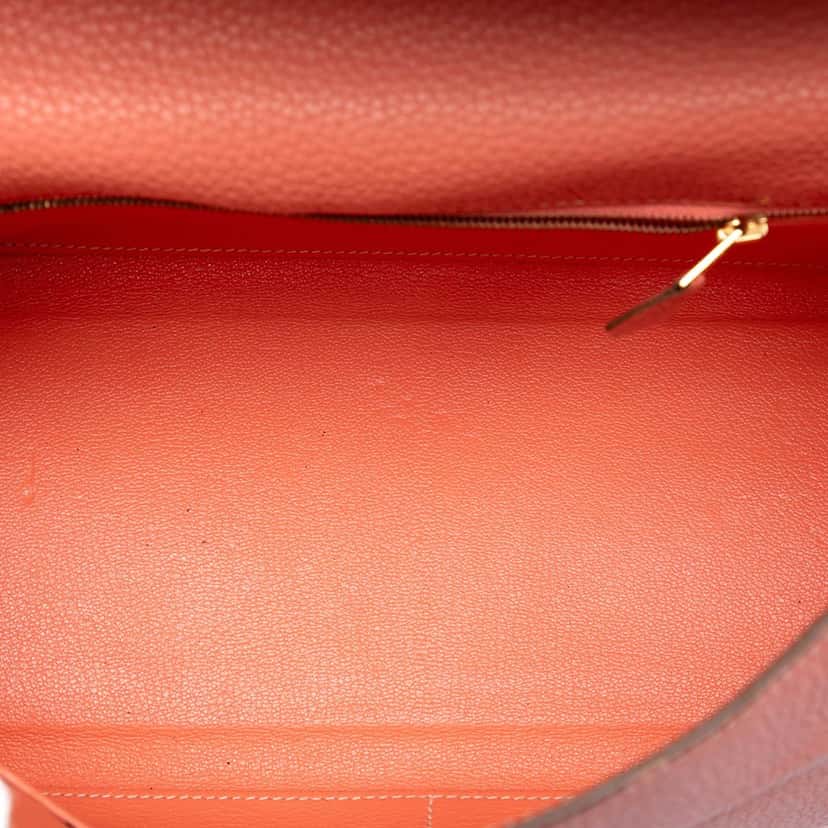 Hermès Clemence Kelly II Retourne 32 Pink Leather Very good condition - Model View