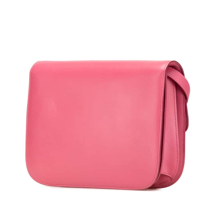 Celine Medium Calfskin Classic Box Pink Leather Very good condition - Back View