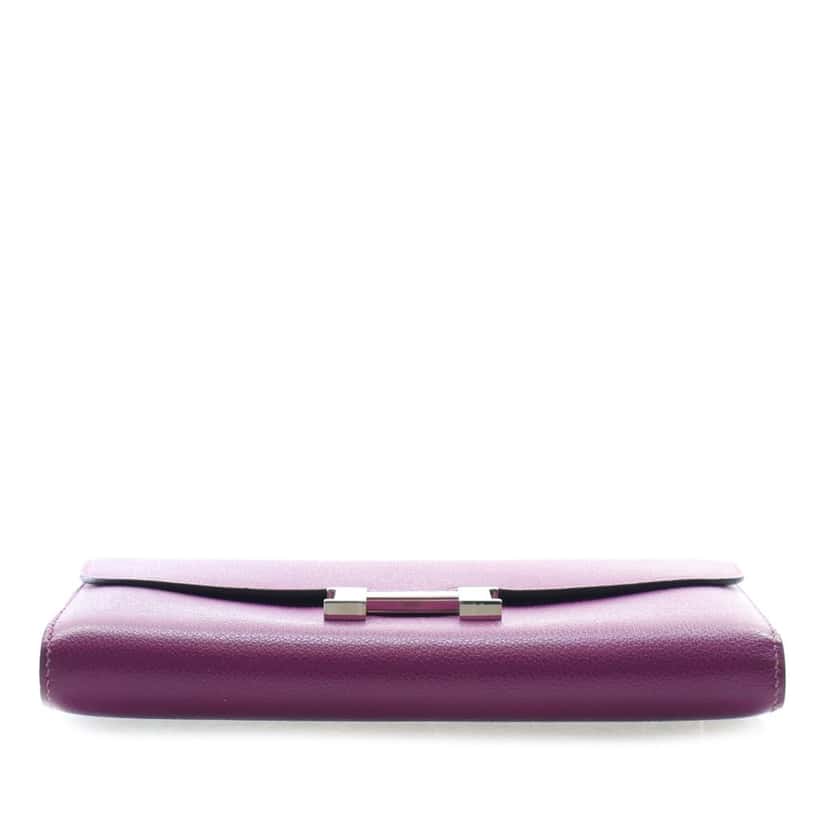 Hermès Epsom Constance Long Wallet Purple Leather Very good condition - Inside View