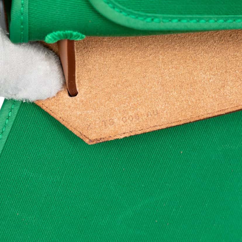 Hermès Toile Herbag Zip 31 Green Very good condition - Box View