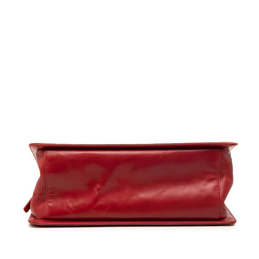 Chanel Small Calfskin Boy Jetsetter Shopping Tote Red Leather Very good condition - Inside View