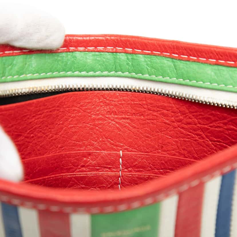 Balenciaga Lambskin Bazar Crossbody Green Leather Very good condition - Box View