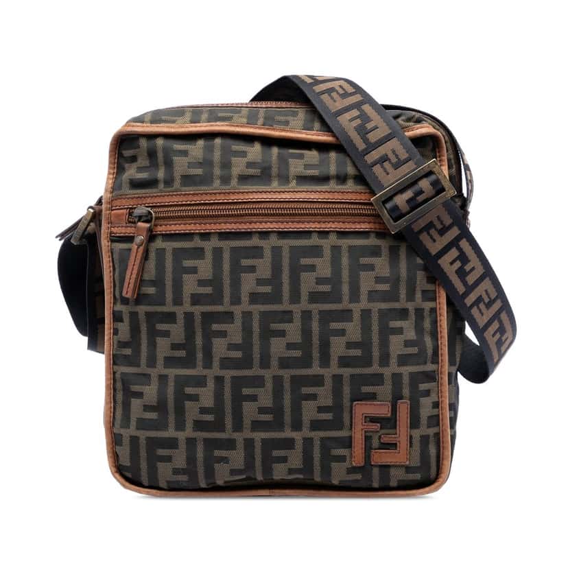 Fendi Zucca Canvas Crossbody Brown Very good condition - Front View