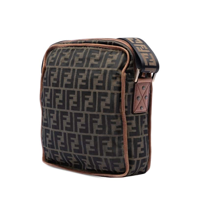 Fendi Zucca Canvas Crossbody Brown Very good condition - Back View