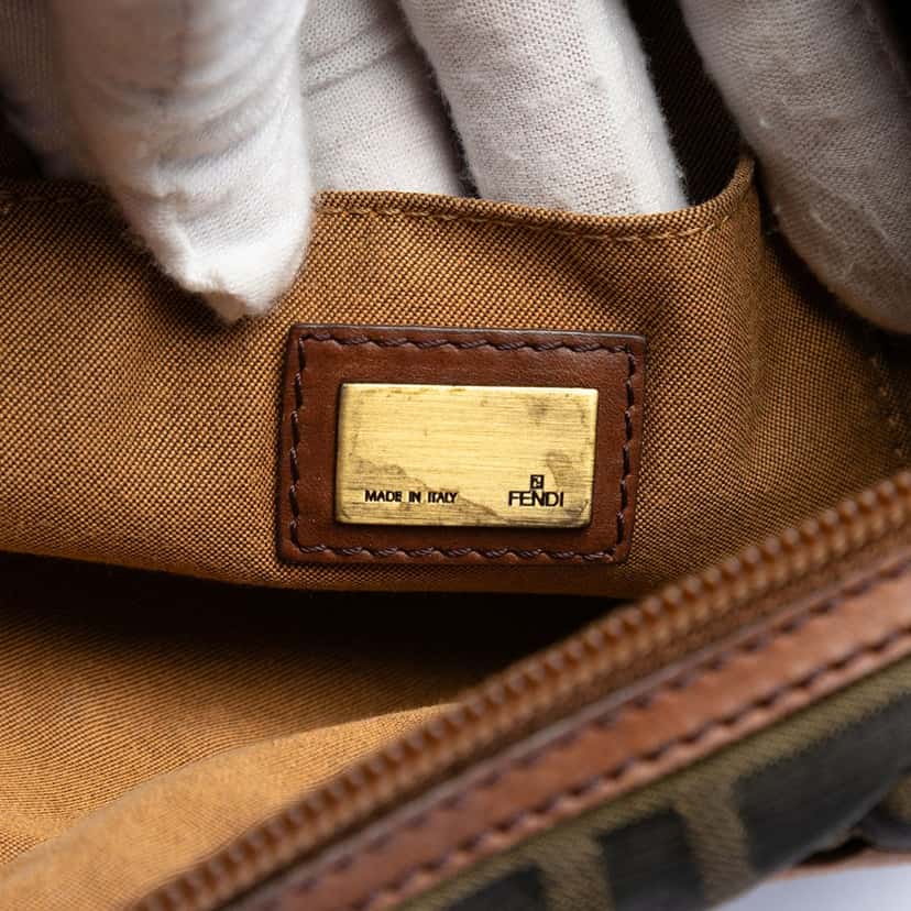 Fendi Zucca Canvas Crossbody Brown Very good condition - Box View