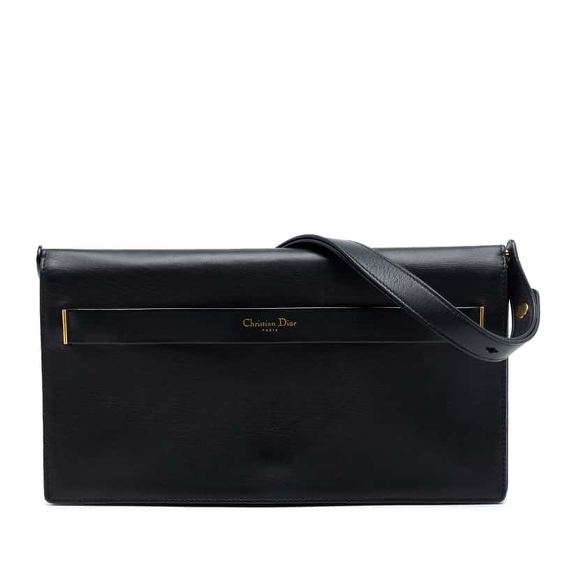 Dior Smooth Calfskin Handbag Black Leather Very good condition - Front View