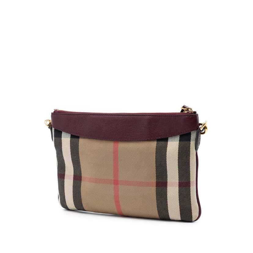 Burberry Mega Check Canvas Derby Peyton Crossbody Brown Very good condition - Back View