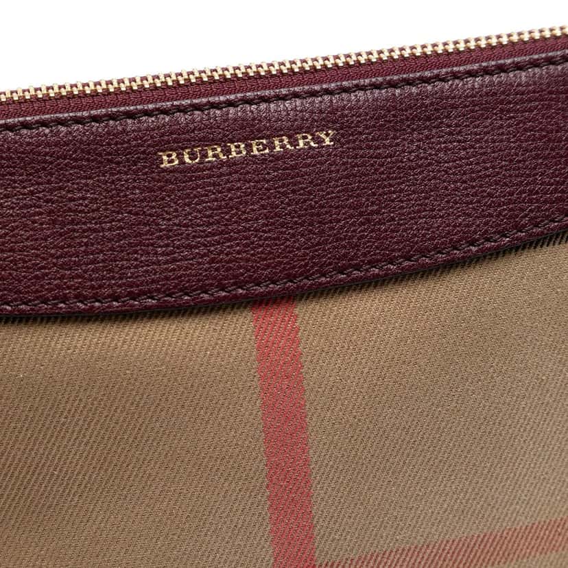 Burberry Mega Check Canvas Derby Peyton Crossbody Brown Very good condition - Box View