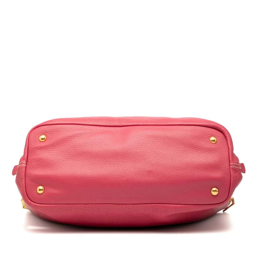 Prada Vitello Daino Side Zip Convertible Tote Pink Leather Very good condition - Inside View