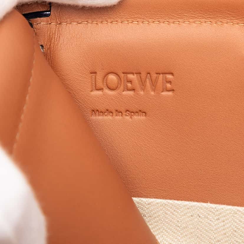 LOEWE Medium Anagram Felt Cushion Tote Blue Very good condition - Box View