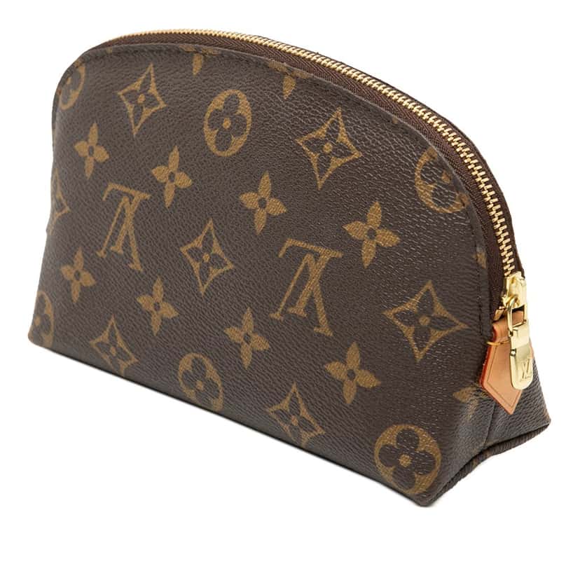 Louis Vuitton Monogram Cosmetic Pouch PM Brown Very good condition - Back View