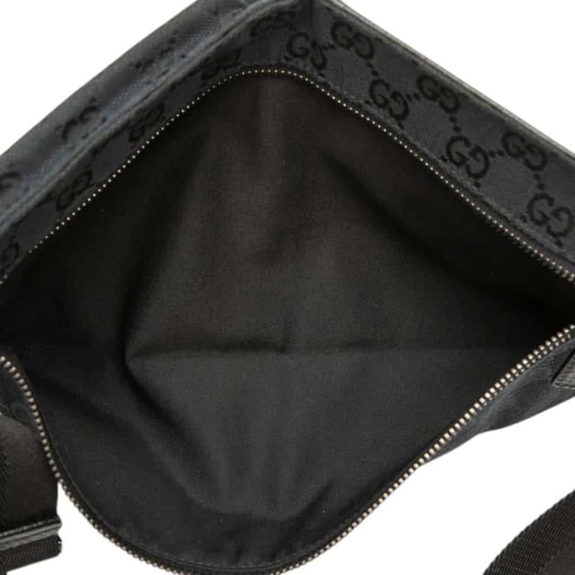 Gucci GG Canvas Double Pocket Belt Bag Black Very good condition - Model View