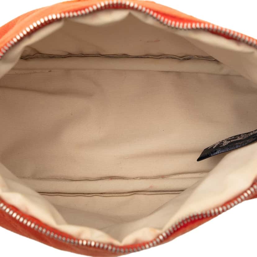 Hermès Toile Bolide Trousse De Voyage Pouch PM Orange Very good condition - Model View