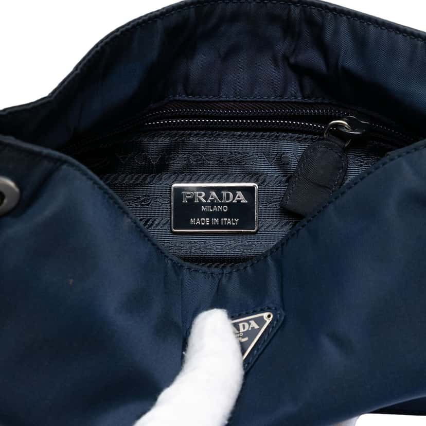 Prada Tessuto Shoulder Bag Blue Very good condition - Box View