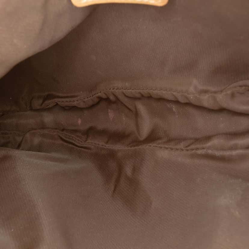 Dior Mini Diorissimo Canvas Saddle Pochette Brown Very good condition - Model View